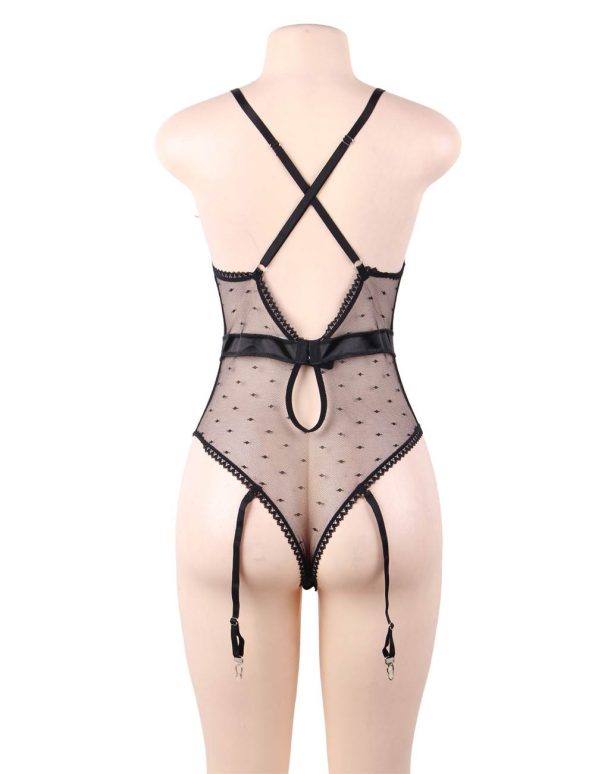dotted lace gater Lingerie2